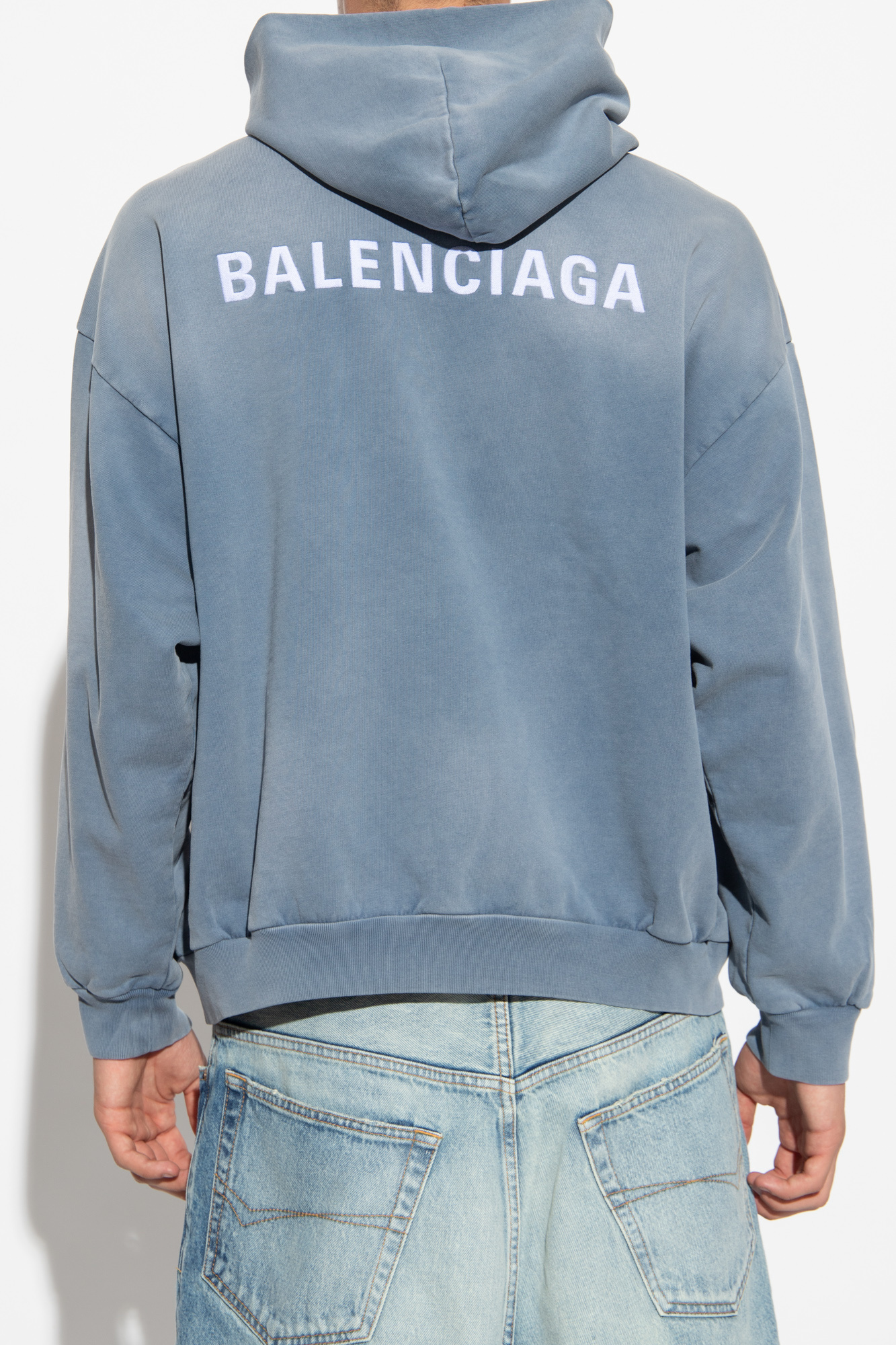 Balenciaga hoodie 2025 light blue